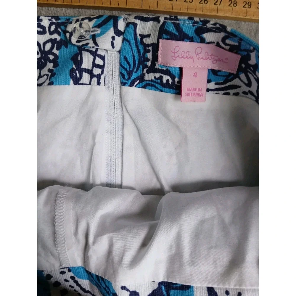 Lilly Pulitzer Skirt 4 Skort Marigold Mini Floral Resort Beach Cruise